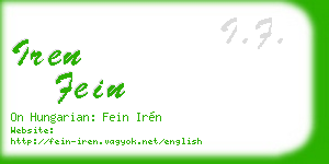 iren fein business card